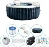 Bol.com Intex - PureSpa - Jacuzzi - 196 x 71 cm - Donkerblauw - 4 persoons - Inclusief Onderhoudspakket aanbieding