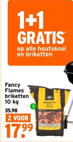 GAMMA Fancy Flames briketten BBQ 10 kg aanbieding