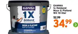 GAMMA GAMMA 1x Dekkend Muur & Plafond Wit aanbieding