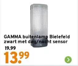 GAMMA GAMMA buitenlamp Bielefeld zwart met dag/nacht sensor aanbieding