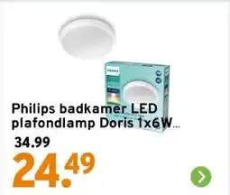 GAMMA Philips badkamer LED plafondlamp Doris 1x6W 2700K wit aanbieding