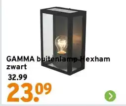 GAMMA GAMMA buitenlamp Hexham zwart aanbieding