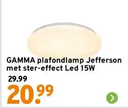 GAMMA GAMMA plafondlamp Jefferson met ster-effect Led 15W aanbieding