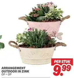 Dekamarkt ARRANGEMENT OUTDOOR IN ZINK aanbieding