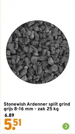 GAMMA Stonewish Ardenner split grind grijs 8-16 mm - zak 25 kg aanbieding
