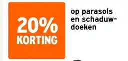 GAMMA op parasols en schaduw- doeken aanbieding