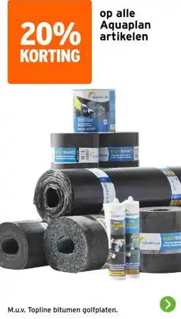 GAMMA op alle Aquaplan artikelen aanbieding