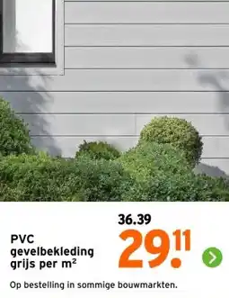 GAMMA PVC gevelbekleding grijs per m² aanbieding