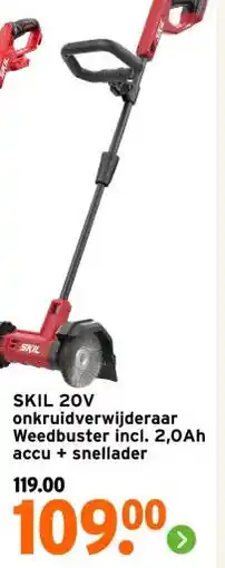 GAMMA SKIL 20V onkruidverwijderaar Weedbuster incl. 2,0Ah accu + snellader aanbieding
