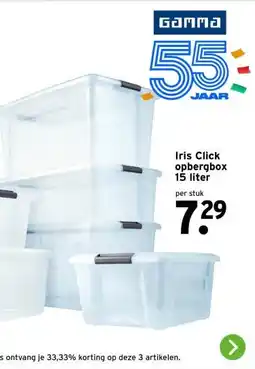 GAMMA Iris Click opbergbox aanbieding