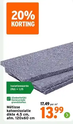 GAMMA Métisse katoenisolatie dikte 4.5 cm, aanbieding