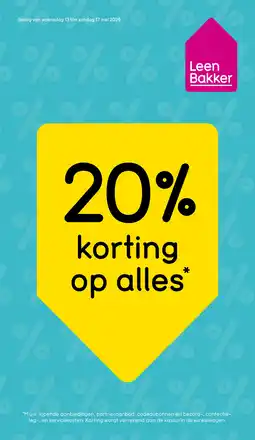 Leen Bakker Bekijk alles met 20% korting aanbieding