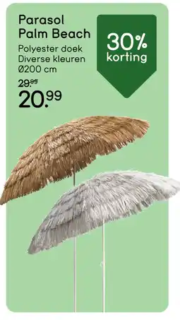 Leen Bakker Bekijk parasol Palm Beach aanbieding