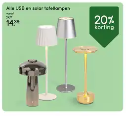 Leen Bakker Bekijk alle USB en solar tafellampen aanbieding
