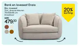 Leen Bakker Bekijk bank en loveseat Enzio aanbieding