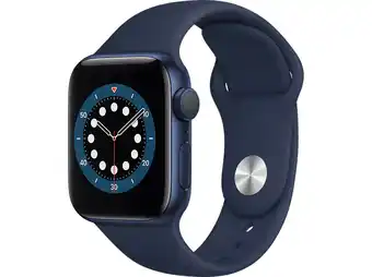 MediaMarkt APPLE Watch Series 6 40mm blauw aluminium / blauwe sportband aanbieding