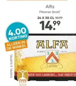 Mitra Alfa Pilsener (krat) aanbieding
