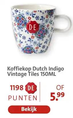 Bruna Koffiekop Dutch Indigo Vintage Tiles aanbieding