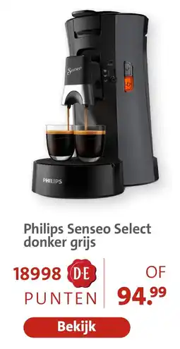 Bruna Philips Senseo Select donker grijs aanbieding