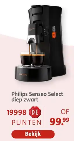 Bruna Philips Senseo Select diep zwart aanbieding