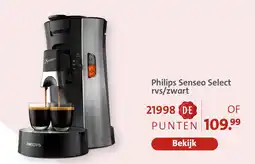 Bruna Philips Senseo Select rvs/zwart aanbieding