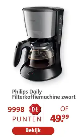 Bruna Philips Daily Filterkoffiemachine zwart aanbieding