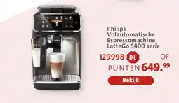 Bruna Philips Volautomatische Espressomachine LatteGo 5400 serie aanbieding