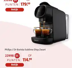 Bruna Philips L'Or Barista Sublime Diep Zwart aanbieding