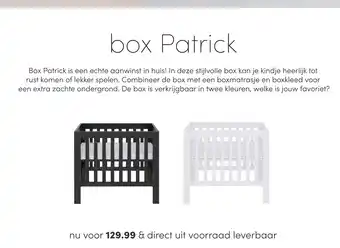 Baby & Tiener box Patrick aanbieding