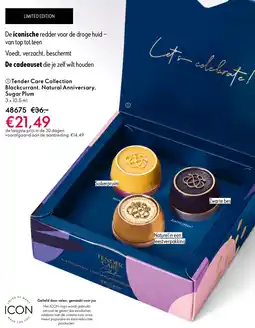 Oriflame Tender Care Collection Blackcurrant, Natural Anniversary, Sugar Plum aanbieding