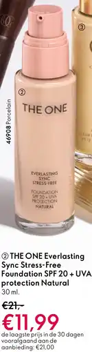 Oriflame THE ONE Everlasting Sync Stress-Free Foundation SPF 20 + UVA protection Natural aanbieding