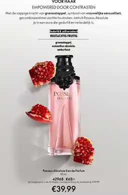 Oriflame Possess Absolute Eau de Parfum aanbieding