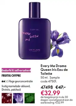 Oriflame Every Me Drama Queen Iris Eau de Toilette aanbieding