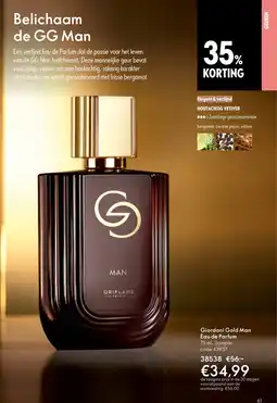 Oriflame Giordani Gold Man Eau de Parfum aanbieding