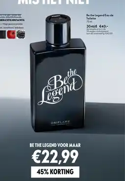 Oriflame Be the Legend Eau de Toilette aanbieding