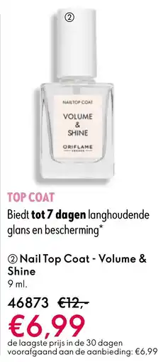 Oriflame Nail Top Coat - Volume & Shine aanbieding