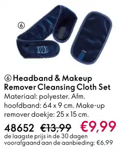 Oriflame Headband & Makeup Remover Cleansing Cloth Set aanbieding