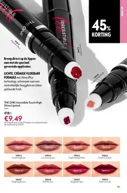Oriflame The one irresistible touch high shine Lipstick aanbieding