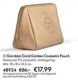 Oriflame Giordani Gold Golden Cosmetic Pouch aanbieding