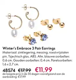 Oriflame Winter's Embrace 3 Pair Earrings aanbieding