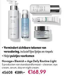 Oriflame Novage+ Blemish + Age Defy Routine Light aanbieding