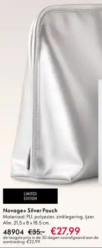 Oriflame Novage+ Silver Pouch aanbieding