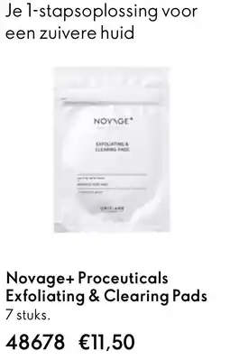 Oriflame Novage+ Proceuticals Exfoliating & Clearing Pads aanbieding