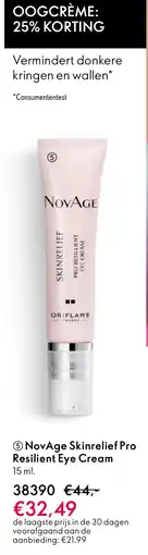 Oriflame NovAge Skinrelief Pro Resilient Eye Cream aanbieding