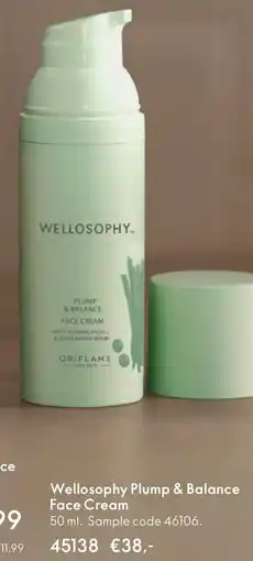 Oriflame Wellosophy Plump & Balance Face Cream aanbieding