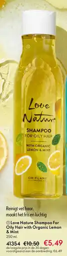 Oriflame Love Nature Shampoo For Oily Hair with Organic Lemon & Mint aanbieding