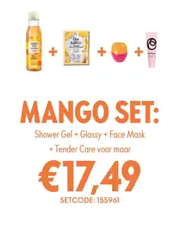 Oriflame Mango Set: Shower Gel + Glossy + Face Mask + Tender Care aanbieding