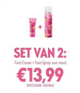 Oriflame Set van 2: Foot Cream + Foot Spray voor maar aanbieding