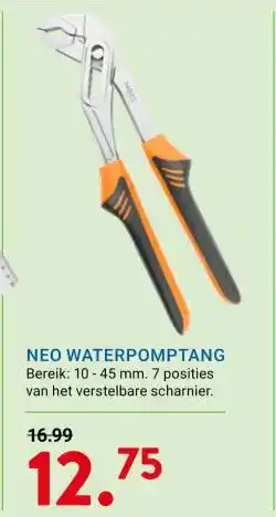 Kluswijs NEO WATERPOMPTANG aanbieding