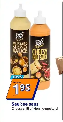 Action Sau'cee saus Cheesy chili of Honing-mosterd aanbieding